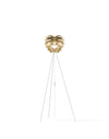 Silvia 53" Tripod Floor Lamp in Brass Foil Finish and White Base