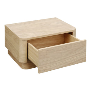 Moe's Round Off Small Nightstand in Light Oak