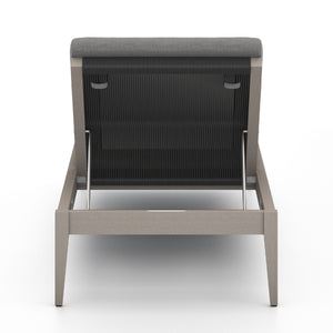 Sherwood Outdoor Chaise Lounge In Grey/Charcoal