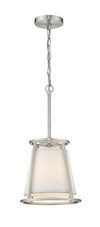Lenyx Pendant 1 Light Mini Pendant in Brushed Nickel Finish