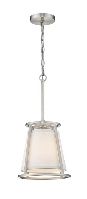 Lenyx Pendant 1 Light Mini Pendant in Brushed Nickel Finish