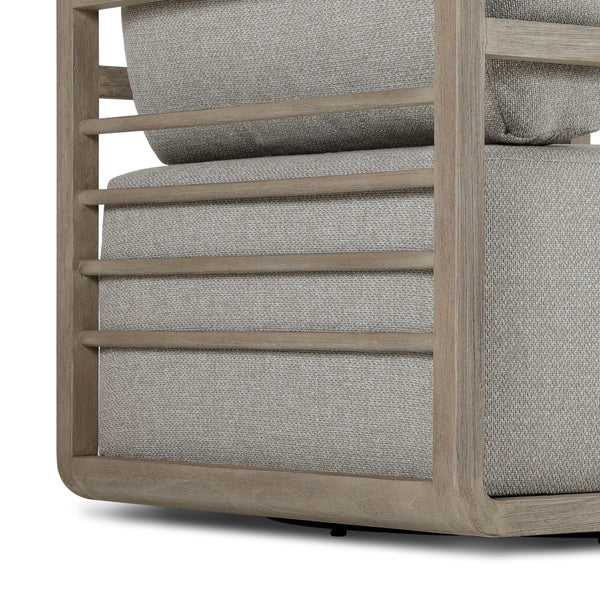 Stroud Outdoor Swivel Chair - Hayes Fog