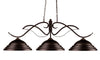 Phoenix 4 Light Island/Billiard in Bronze Finish