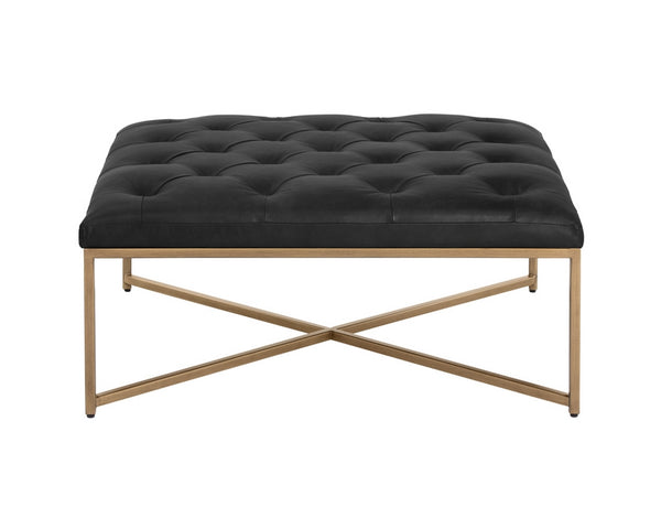 Endall Ottoman - Square - Vintage Black Night