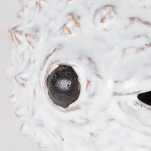 Spike II (Large) 10L x 6W Off-White Ceramic Puffer Fish