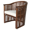 Knox Rattan Tub Arm Chair In Earth Tone Brown