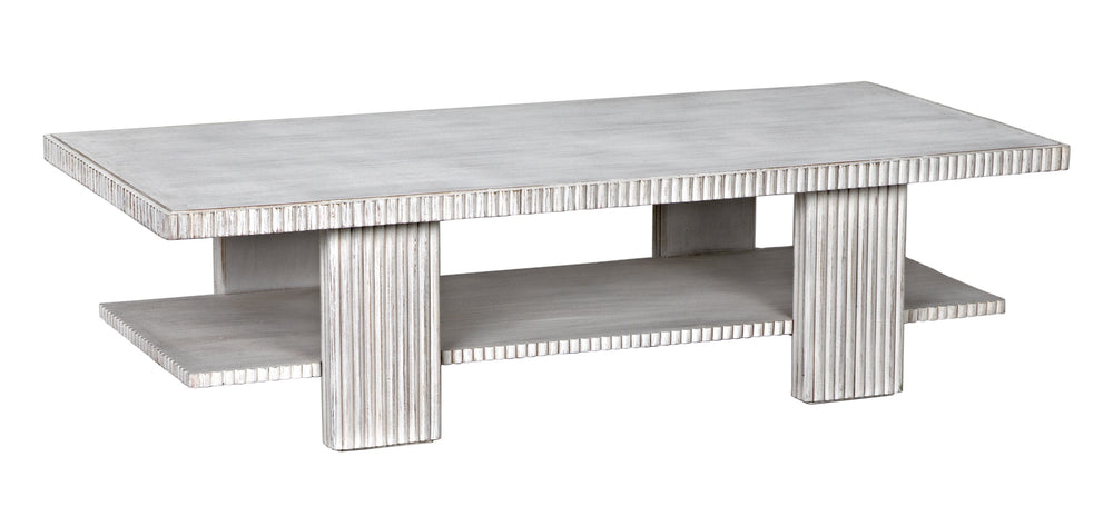 Humphrey Mahogany Coffee Table in White Wash Finish