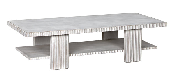 Humphrey Mahogany Coffee Table in White Wash Finish
