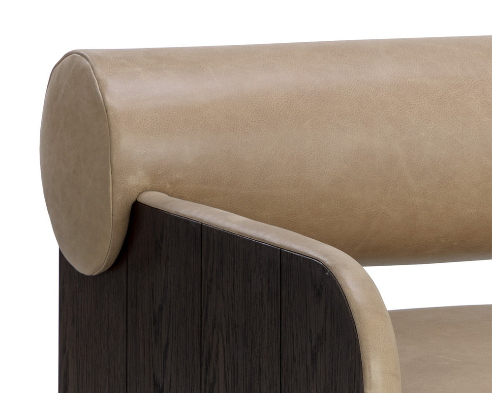 COBURN LOUNGE CHAIR - DARK BROWN - SAHARA SAND LEATHER
