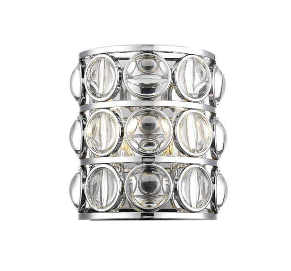 Eternity 2 Light Wall Sconce in Chrome Finish