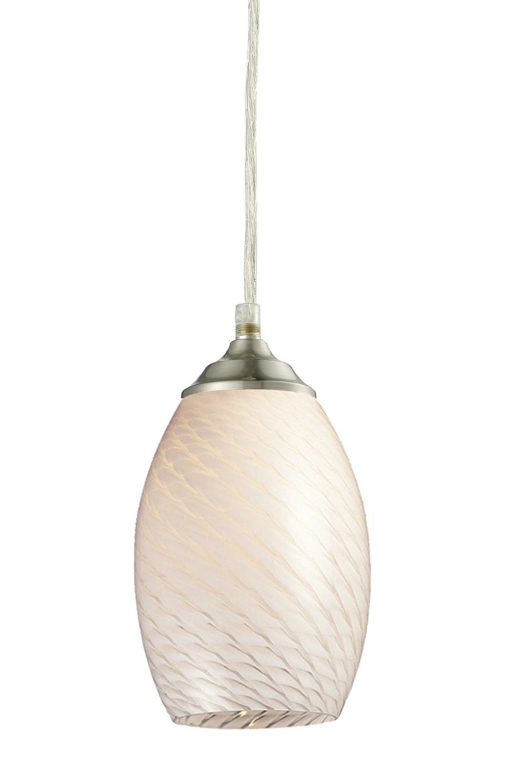 Jazz 1 Light Mini Pendant in Brushed Nickel Finish