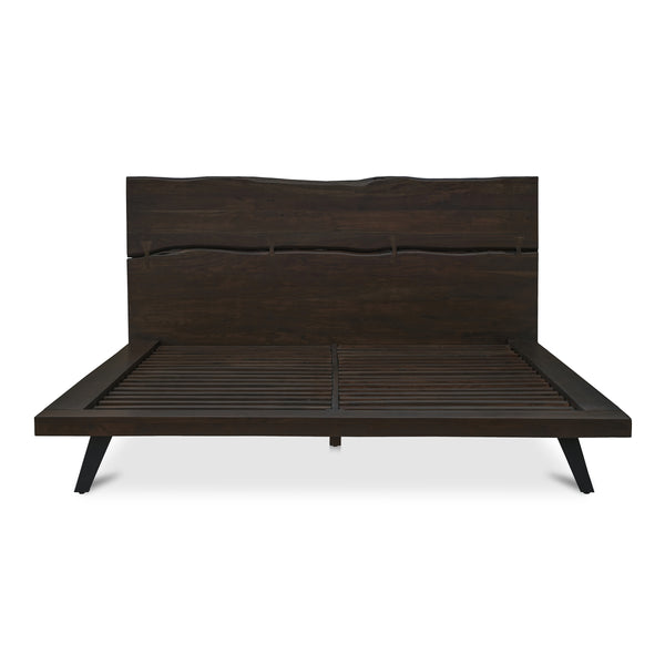Moe's Madagascar King Platform Bed in Dark Brown