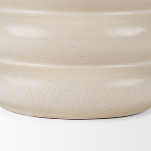 Twyla Tall Cream Glazed Ring Pot