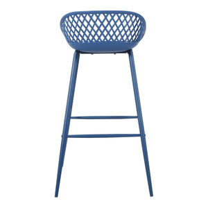Moe's Piazza Outdoor Barstool Blue - Set of Two