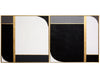 Double Exposure (set Of 2) - 48" X 48" - Gold Floater Frame