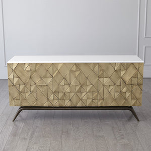 TRIANGLE CABINET-BRASS
