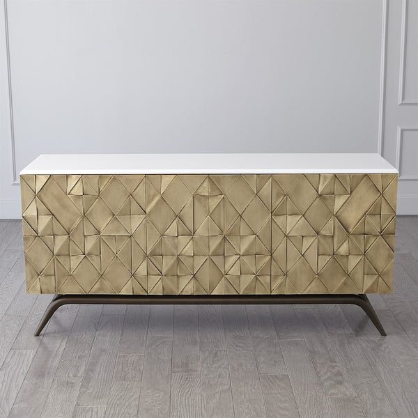 TRIANGLE CABINET-BRASS