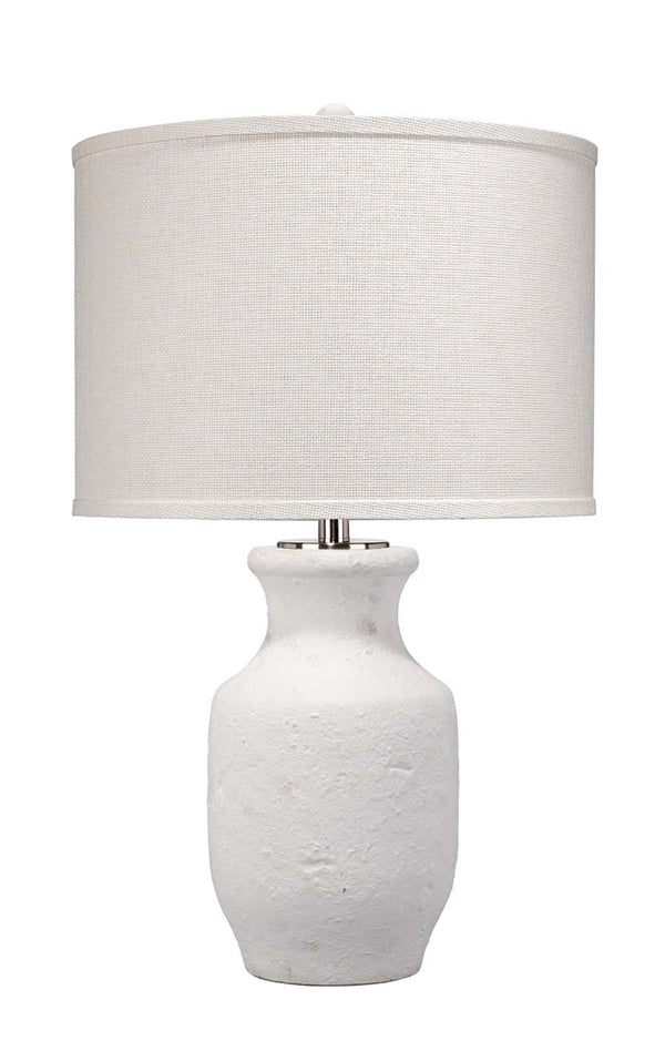 Gilbert Cement Table Lamp with Grasscloth Shade