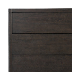 Noeline 6 Drawer Dresser In Smoked Black Oak Veneer