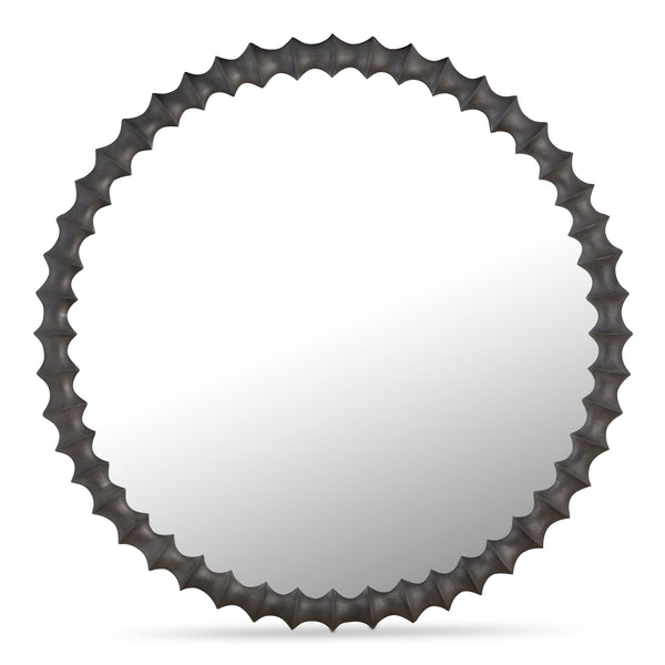 Whitby Mirror in Aged Black Cast Aluminum