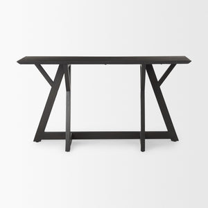 Jennings 54.0L x 16.0W x 29.5H Dark Brown Wood Console Table