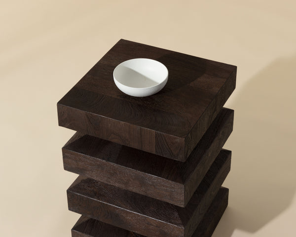 CORMAC END TABLE - DARK BROWN