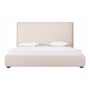 Moe's Luzon King Bed Tall Headboard in Beige