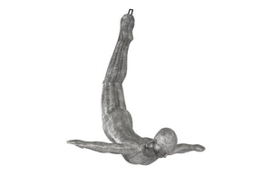 Diving Wall Sculpture, Aluminum, Large