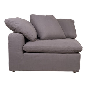 Moe's Clay Corner Chair Light Grey Fabric