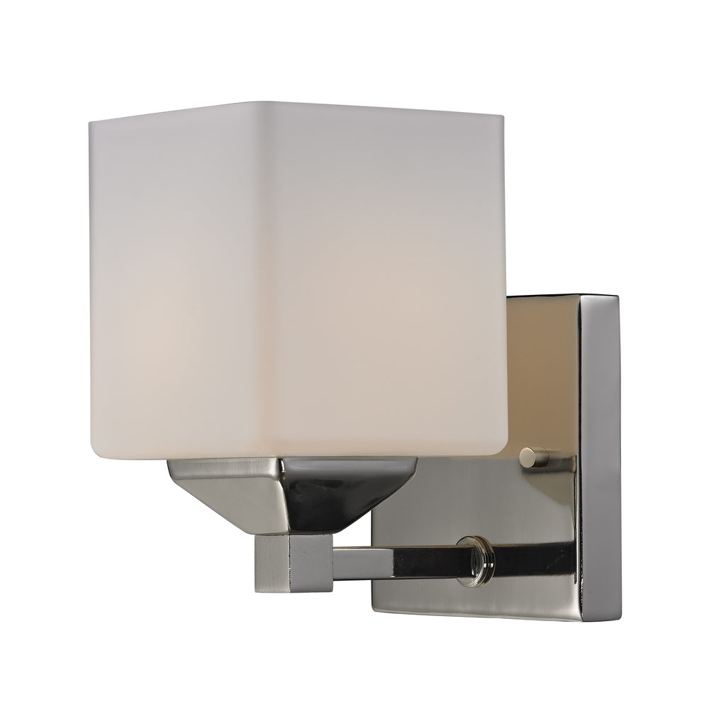 Quube 1 Light Vanity in Chrome Finish