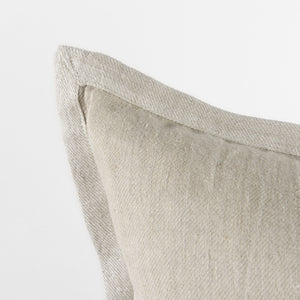 Mae 20L x 20W Beige Fabric Decorative Pillow Cover