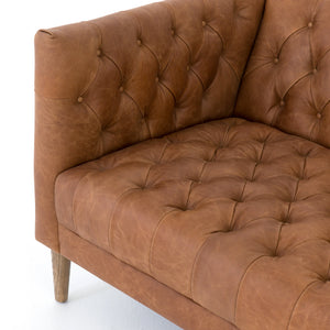 Williams Leather Sofa-75"-Nat Wash Camel