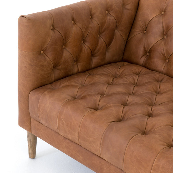 Williams Leather Sofa-75"-Nat Wash Camel