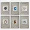 Agate Stone Silver Wall Art S/6