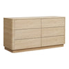 Moe's Round Off Six-Drawer Light Oak Dresser