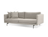 Tux Sofa in light grey and black legs