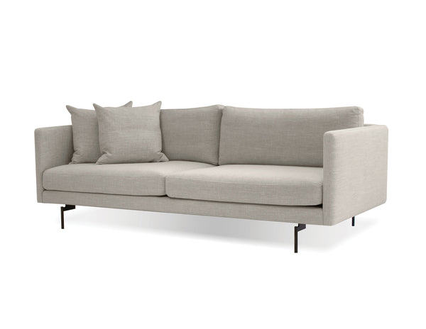 Tux Sofa in light grey and black legs