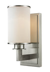 Savannah 1 Light Wall Sconce in Brushed Nickel Finish