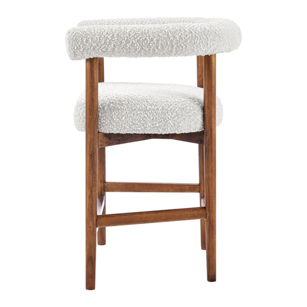 Keanu Boucle Counter Stool Brown Legs, Stanton Beige 