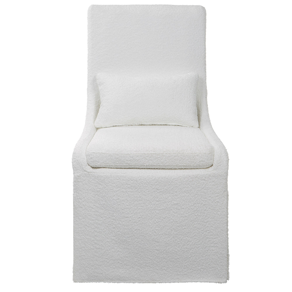 Coley White Armless Chair