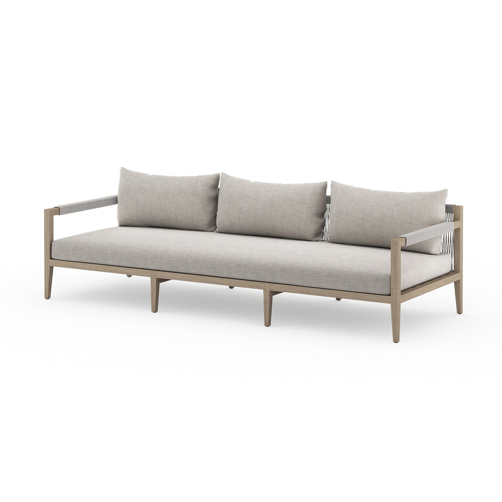 Sherwood Outdoor Sofa In 93" In Brown/Stone Gr
