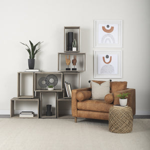 Micra 11.0L x 3.0W x 13.4H Matte Black Metal Decorative Object on a Stand
