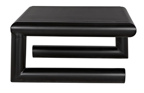 Emerson Industrial Steel Coffee Table in Matte Black