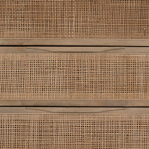 Sydney 6 Drawer Dresser - Natural Cane