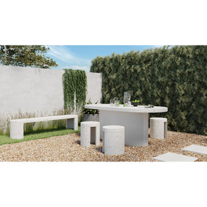 Moe's Lyon Outdoor Bench in Grey Terrazzo