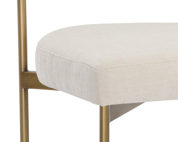 SENECA DINING CHAIR - ANTIQUE BRASS - DANNY IVORY