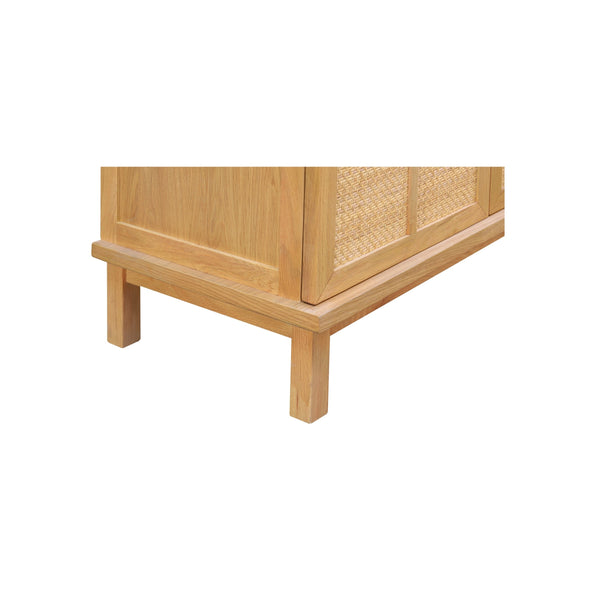Moe's Seymour Tall Cabinet with Rattan Doors