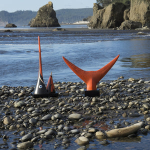 Billfish Head Totem Sculpture