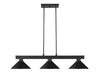 Cobalt 3 Light Billiard Light in Matte Black Finish