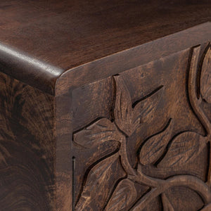 Albero Solid Wood 4-Drawer Buffet in Kona Brown